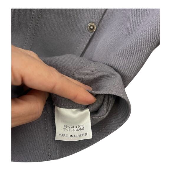 St. John Sport Button Front Jacket Stretch Long Sleeve Collared Gray Size Small - Picture 9 of 13